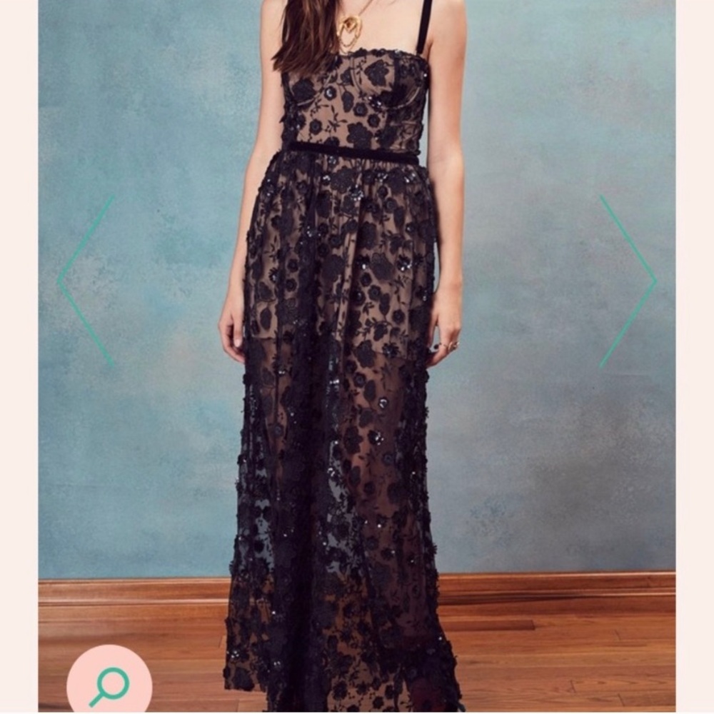 For Love & Lemons Beatrice Floral Overlay Dress